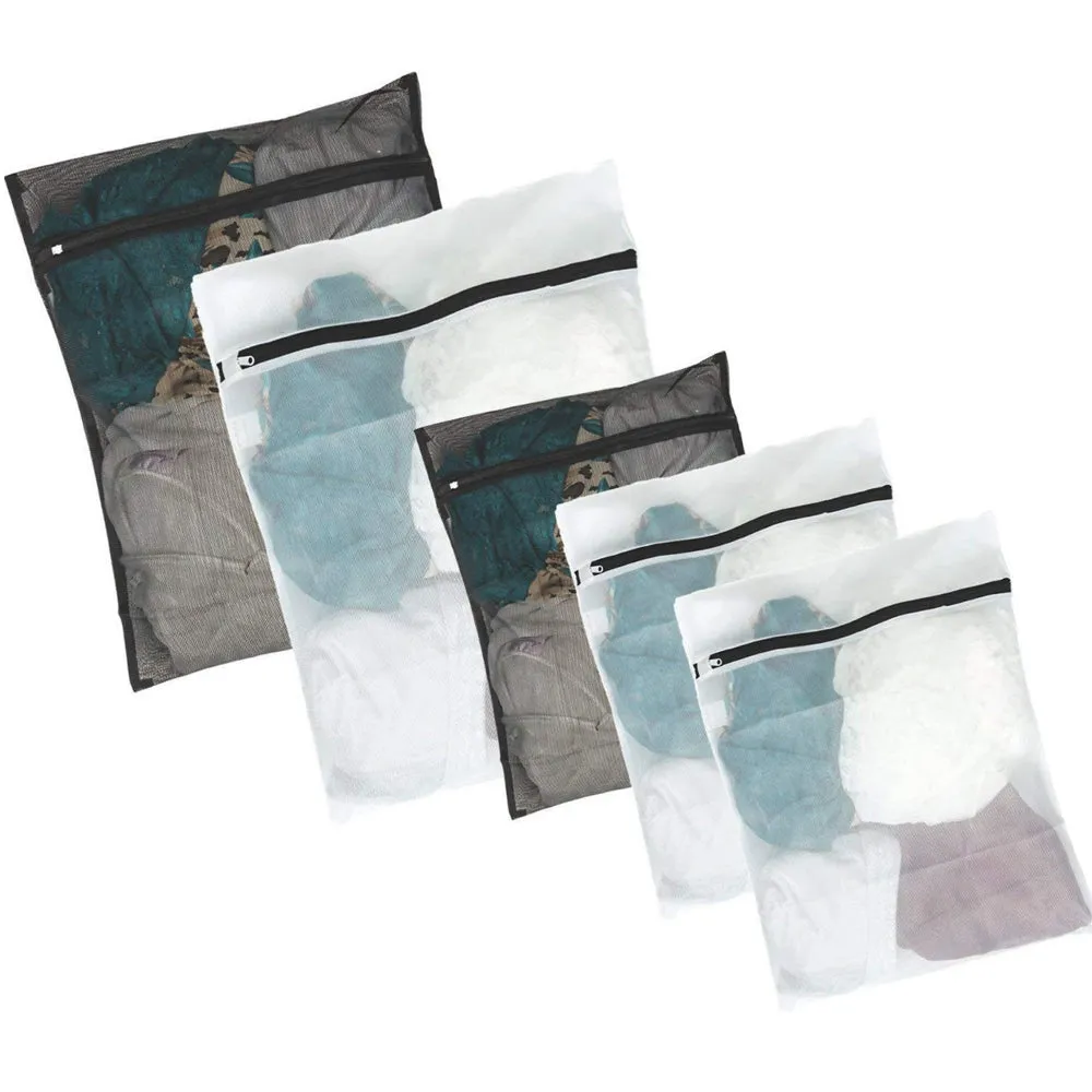 10 x Delicate Laundry Zippered Bag Wash Mesh Net Socks Bra Lingerie Clothes L XL