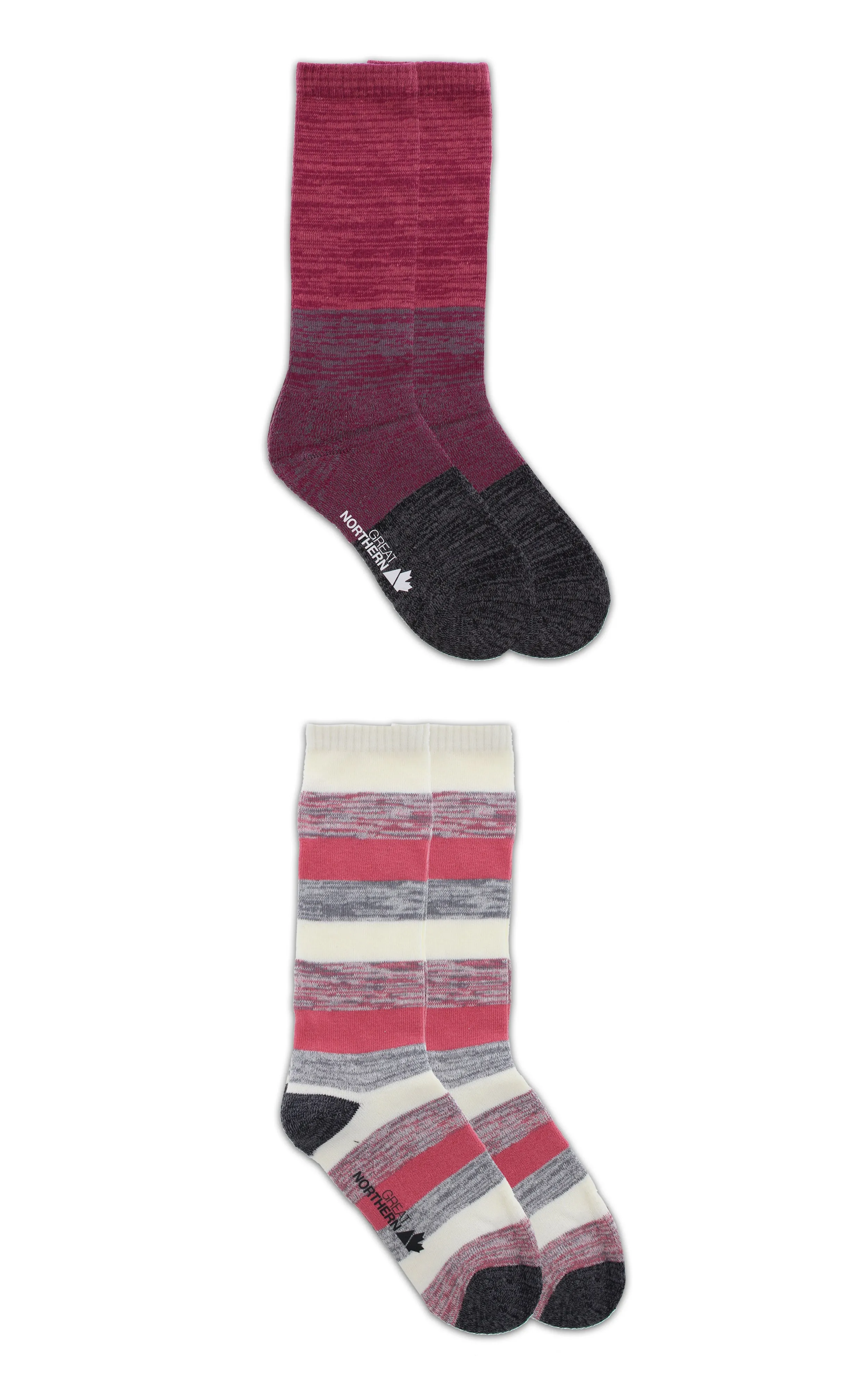 2-Pack Ladies Casual Crew Socks