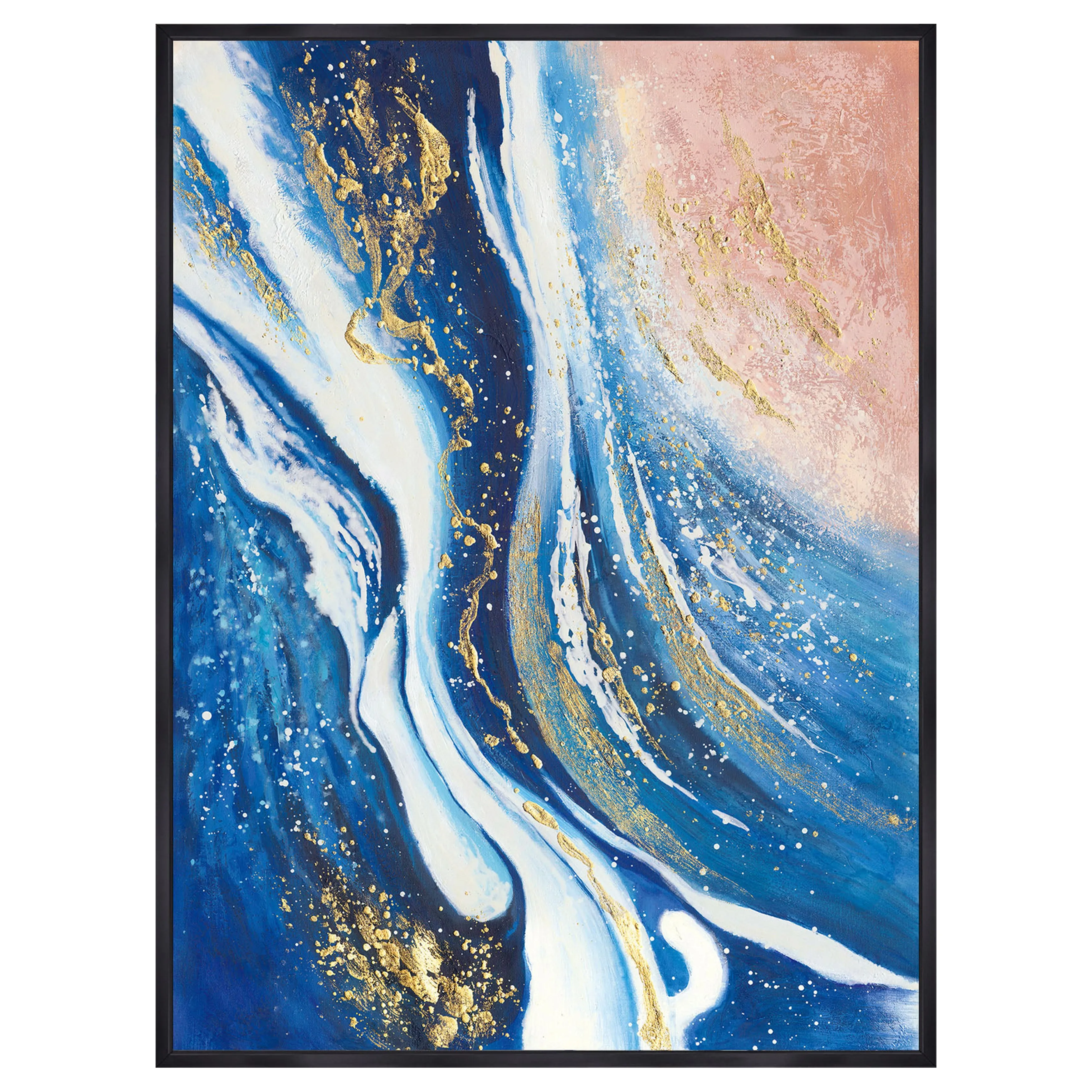 30x40 Handpainted Abstract Canvas, Multi