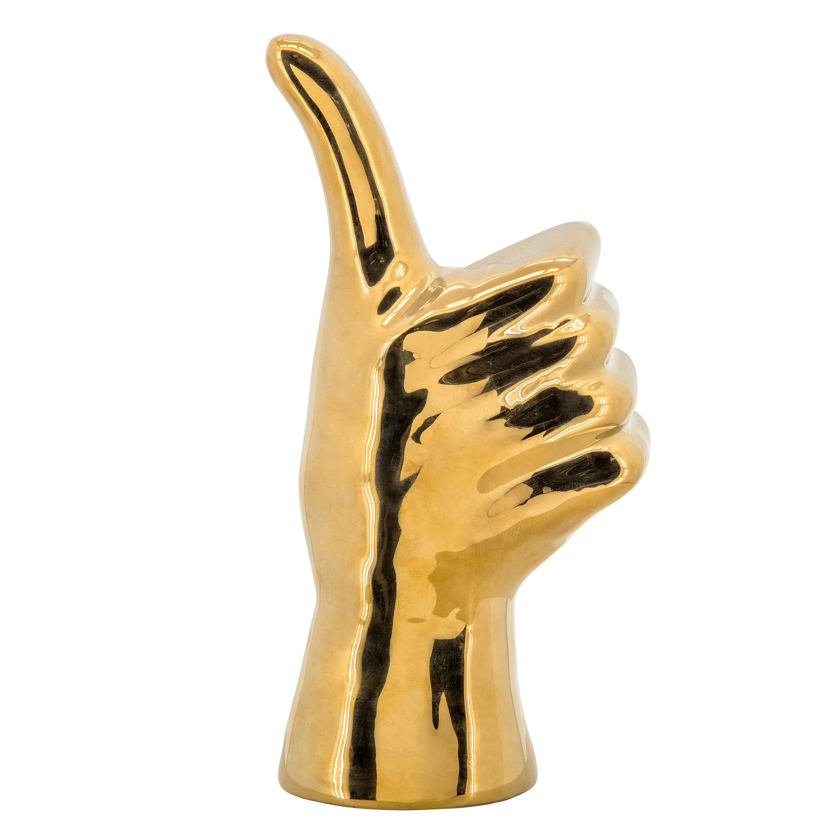 6"H Thumbs Up Table Deco, Gold