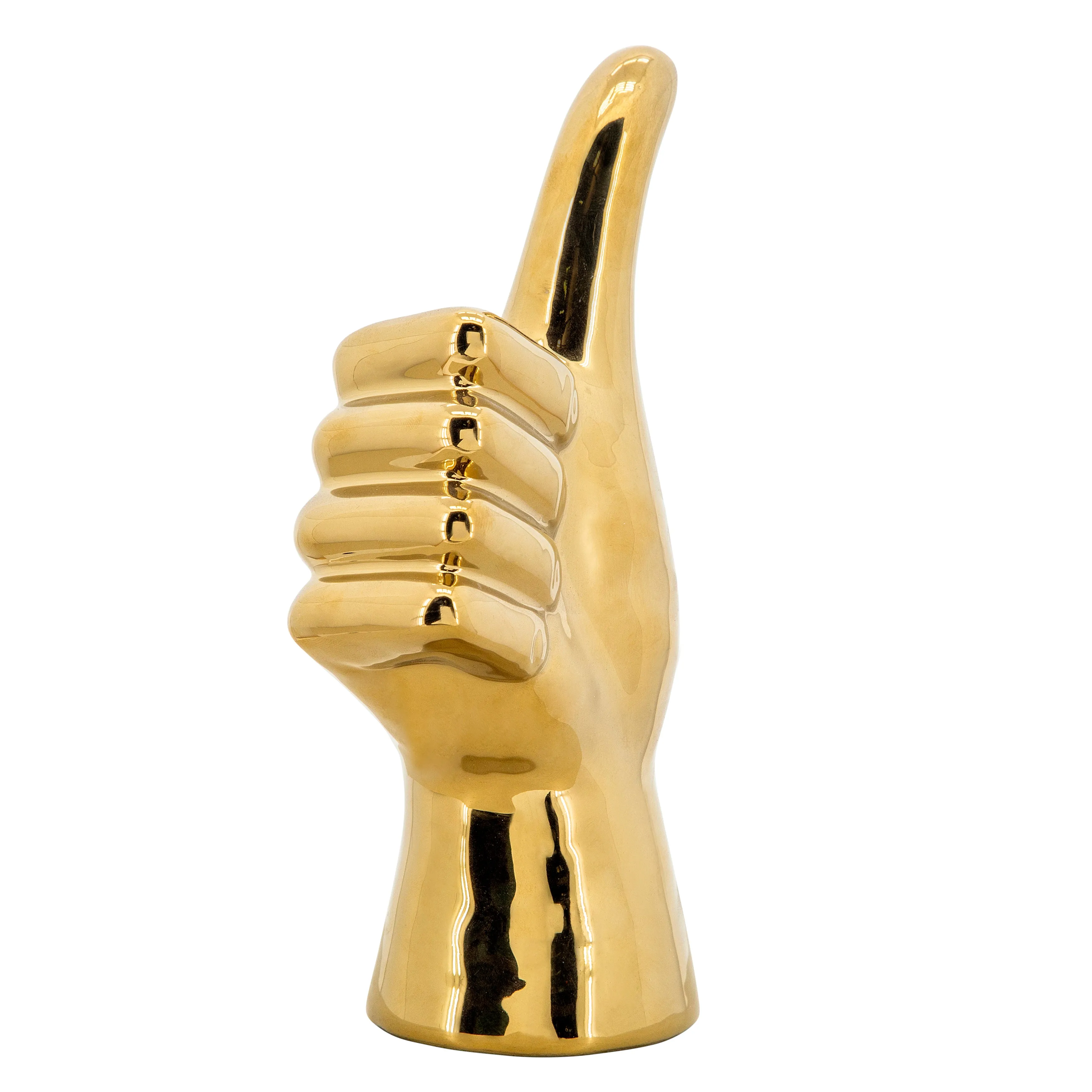 6"H Thumbs Up Table Deco, Gold
