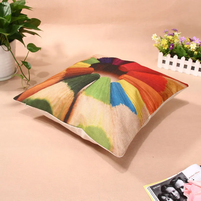 9 Styles Home Colorful Throw Pillow Case Cover 43*43cm