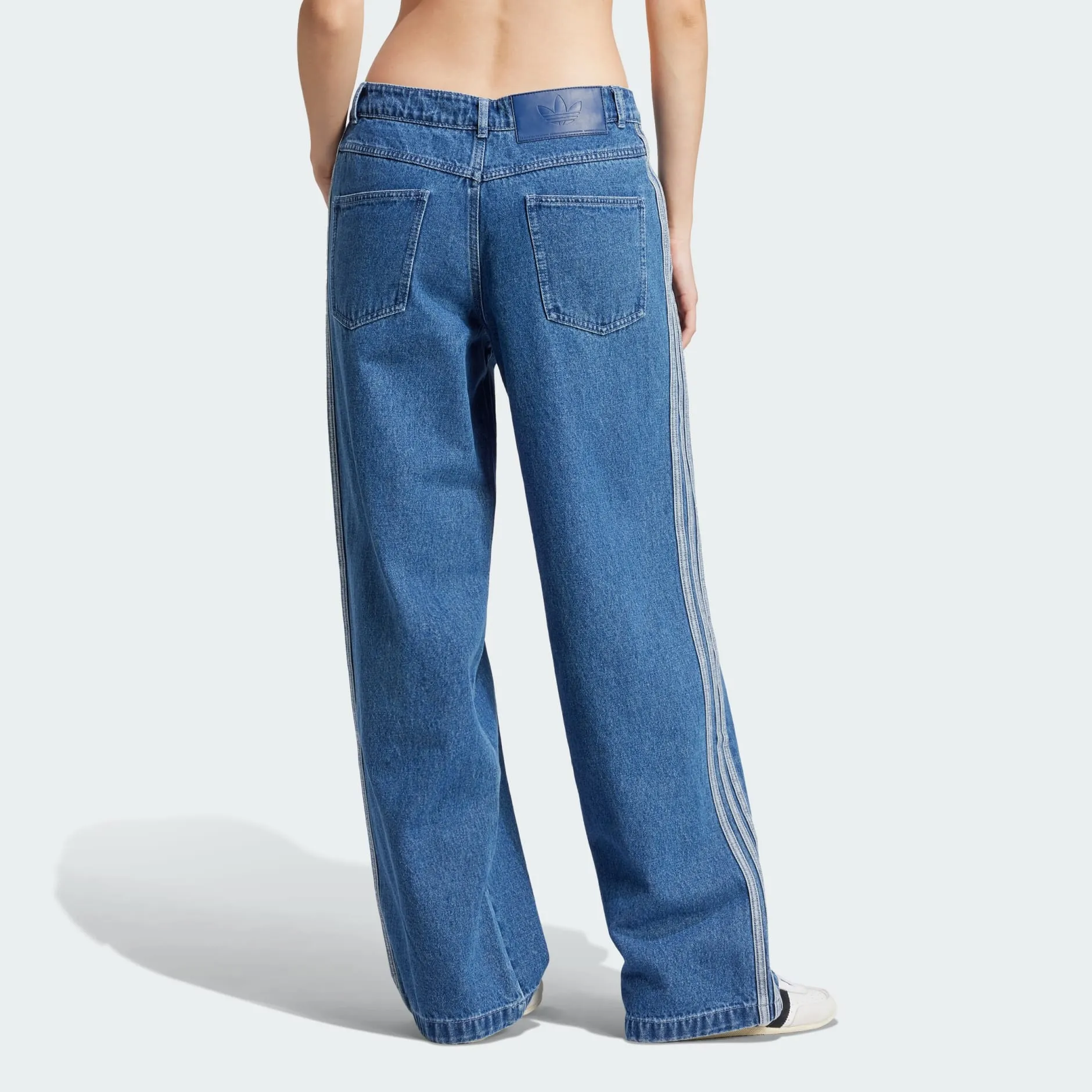 ADICOLOR DENIM 3-STRIPES TRACK PANTS - Blue