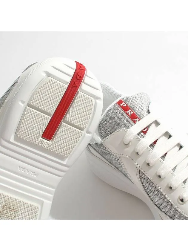 America's Cup Low Top Sneakers Silver White