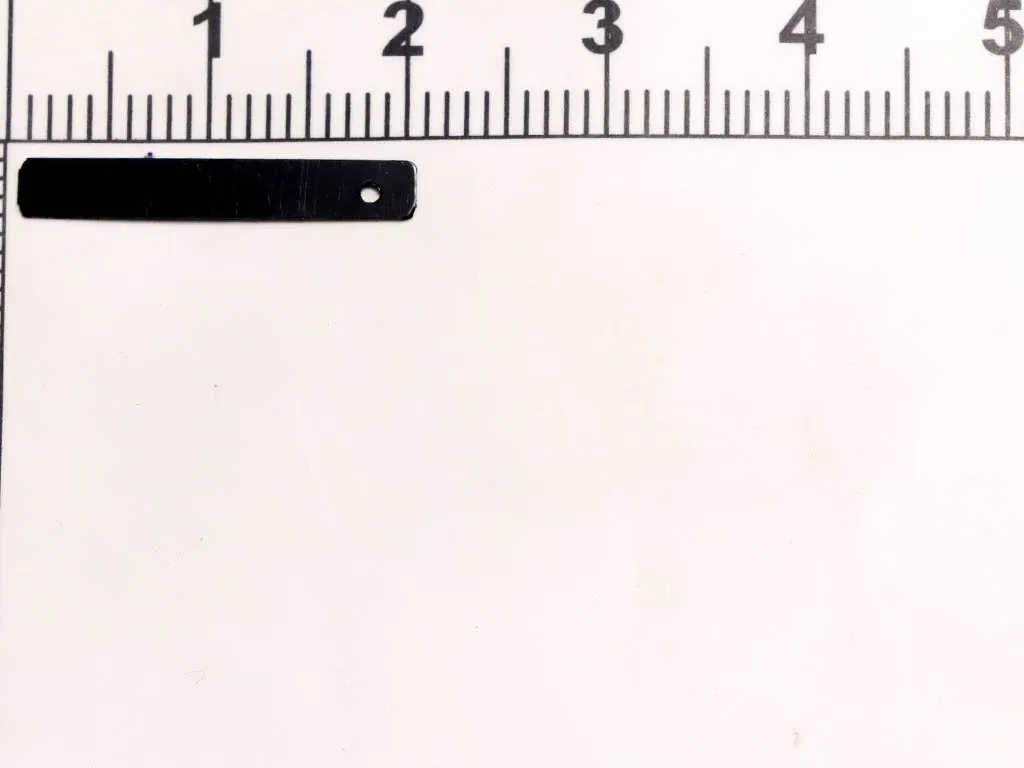 Black One Hole Rectangular Plastic Sequins