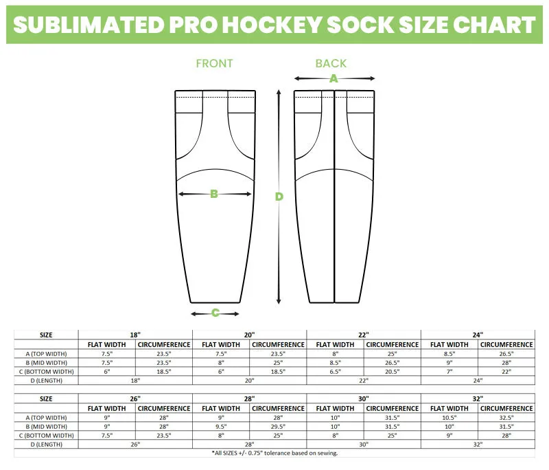 Bold Sublimated Pro Hockey Socks