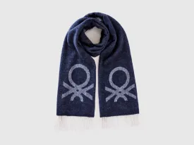 Brand Logo Blue Scarf