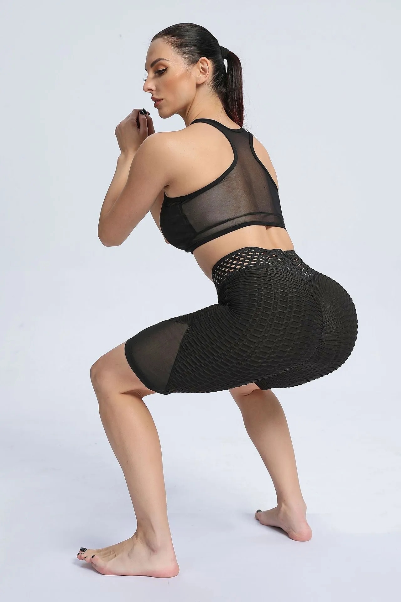Butt Lifting Short with Mesh Insert