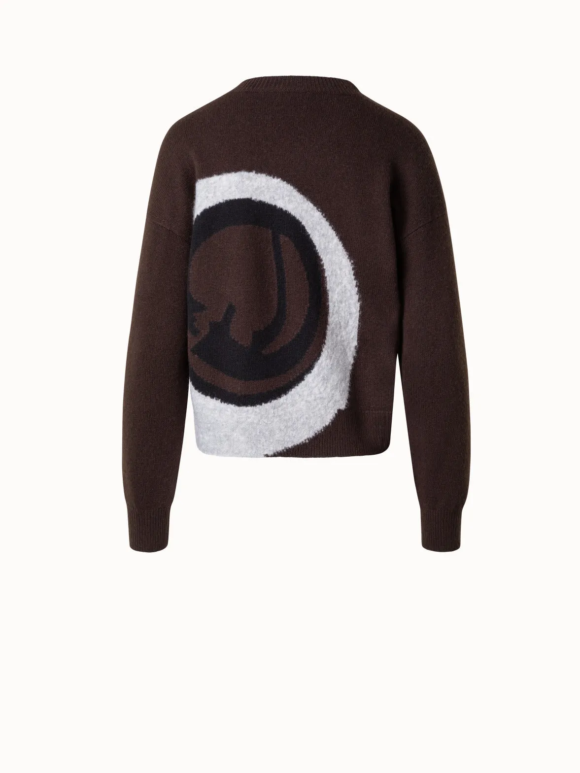 Cashmere Silk Sweater with Boucl Loop Design