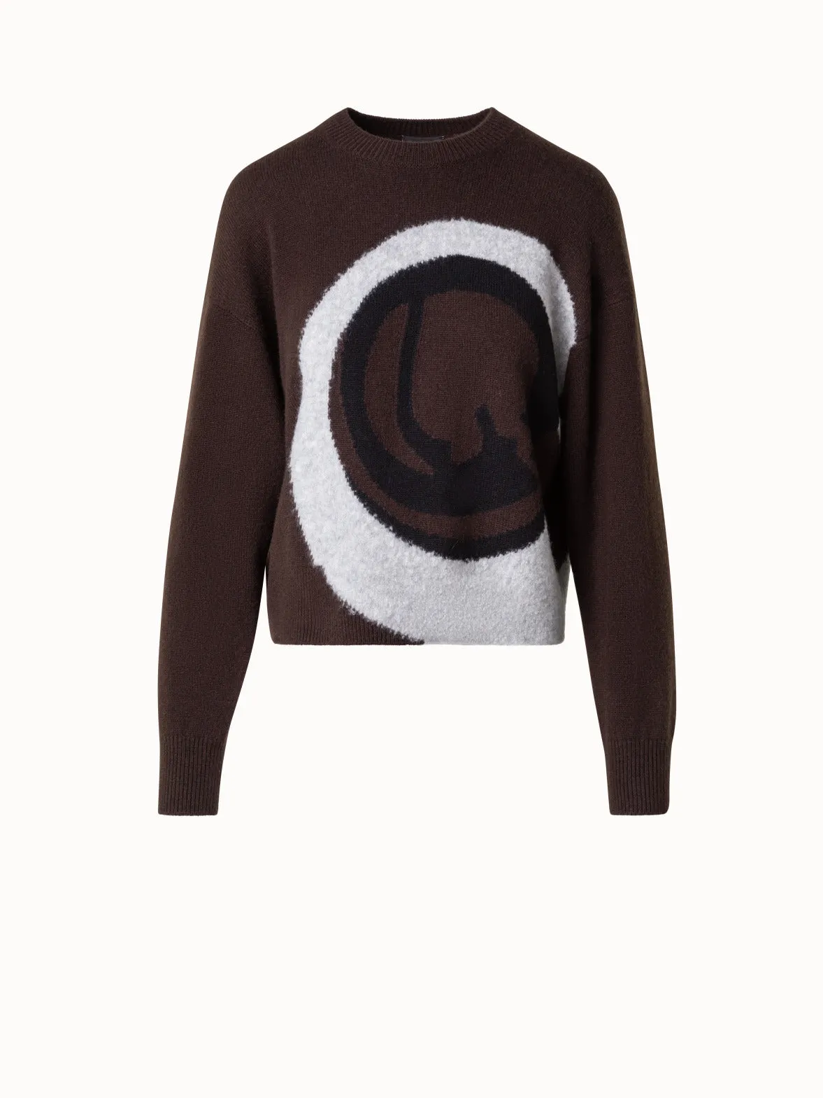 Cashmere Silk Sweater with Boucl Loop Design