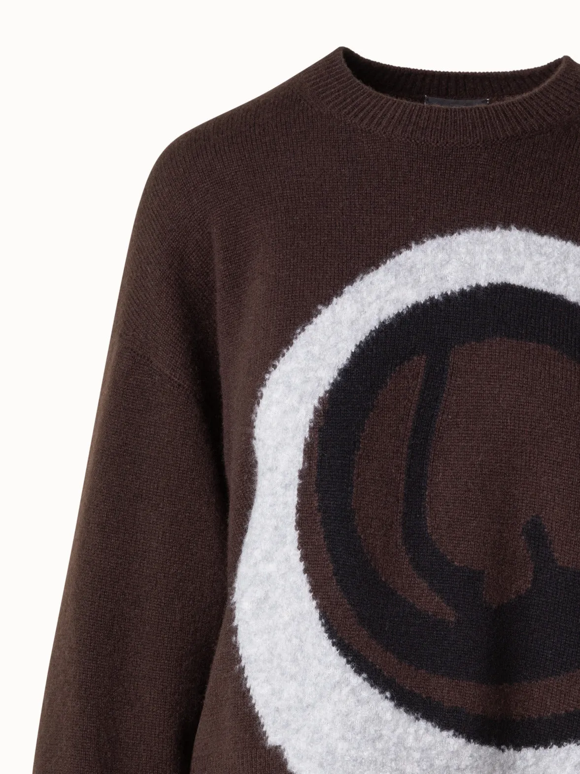 Cashmere Silk Sweater with Boucl Loop Design