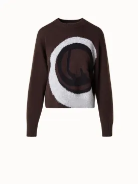 Cashmere Silk Sweater with Boucl Loop Design