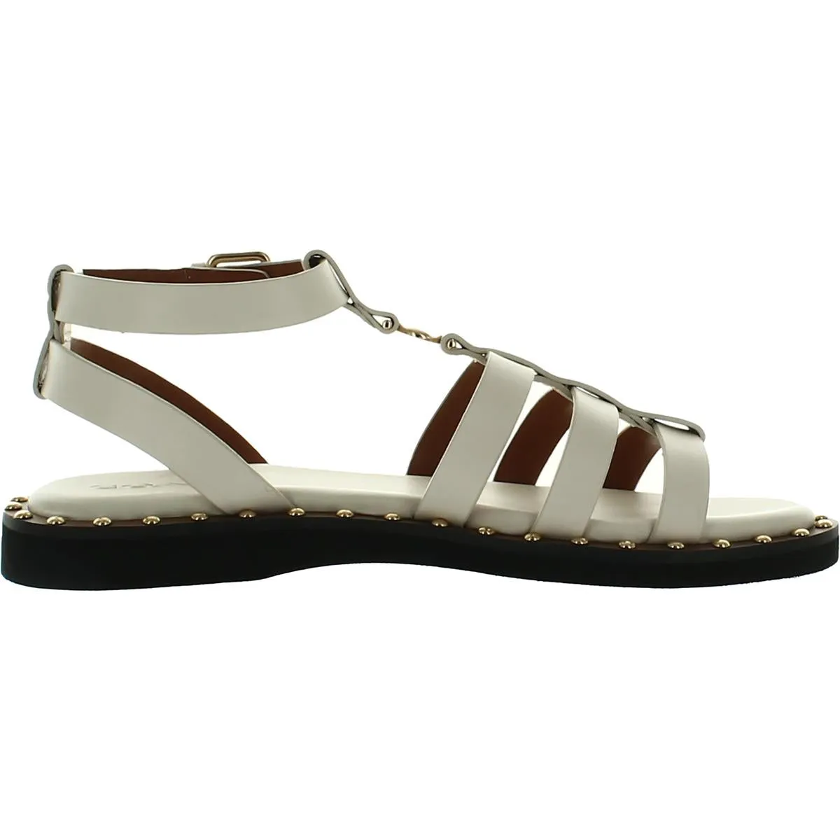 Coach Womens Giselle  Leather Studded Strappy Sandals