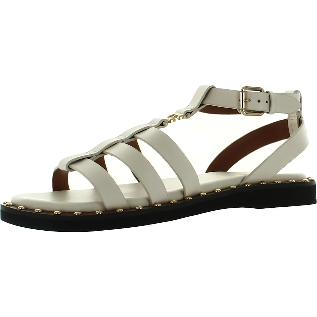 Coach Womens Giselle  Leather Studded Strappy Sandals