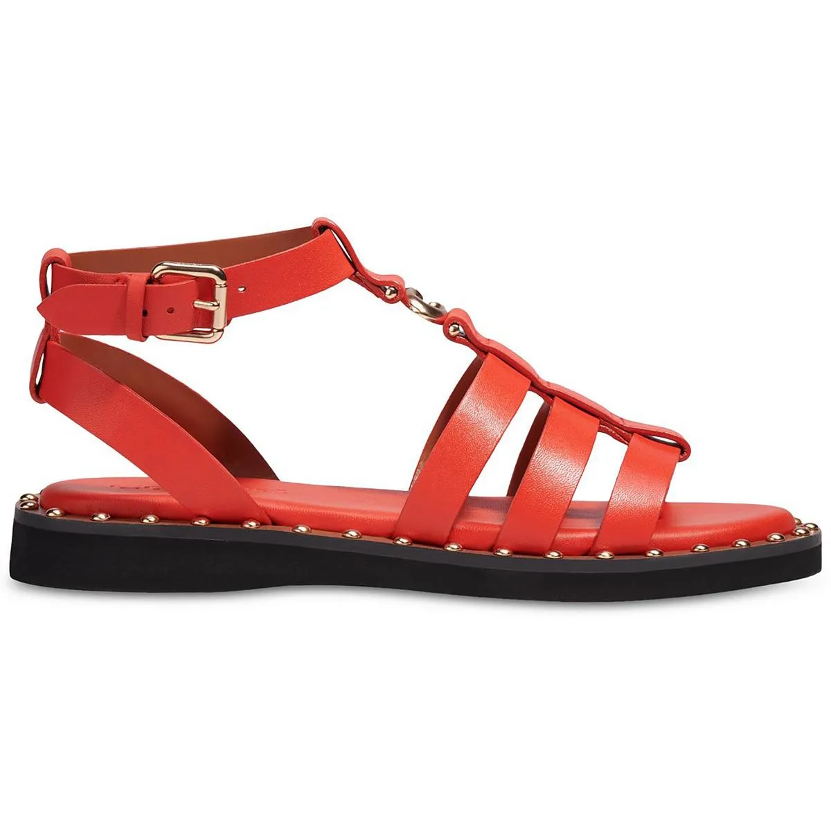 Coach Womens Giselle  Leather Studded Strappy Sandals