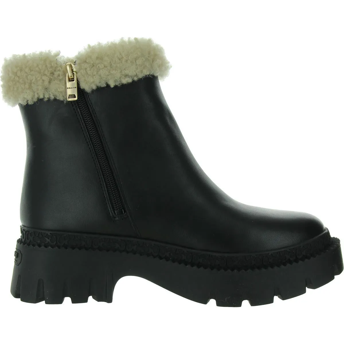 Coach Womens JANE Leather Booties Ankle Boots