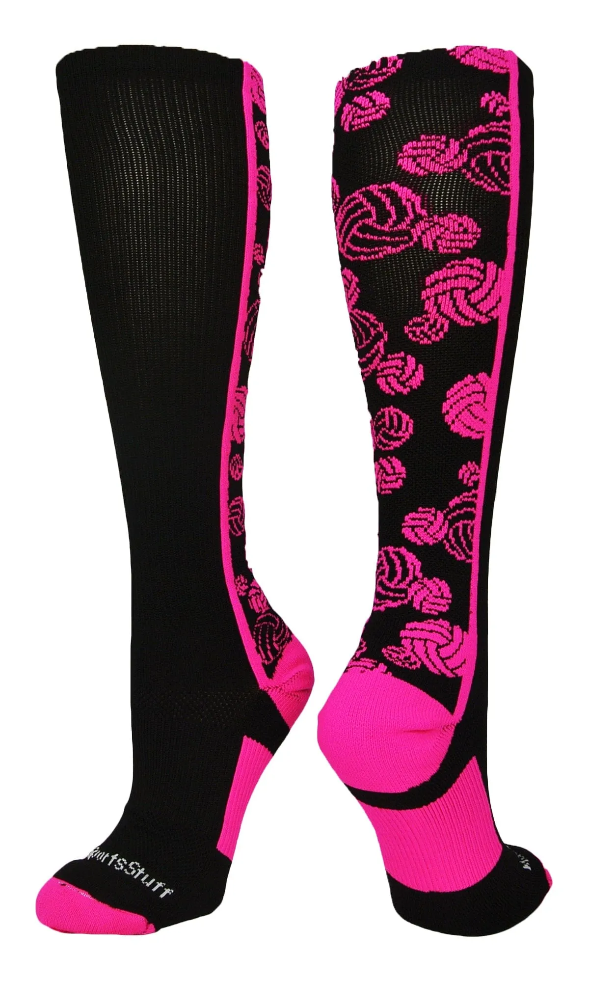 Crazy Volleyball Logo Over the Calf Socks (multiple colors)