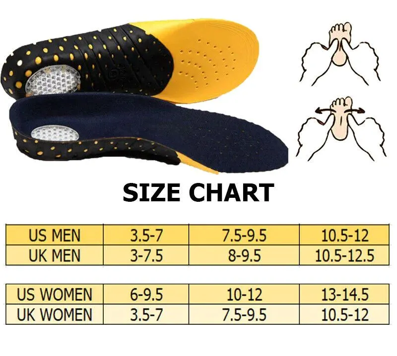 FlexVybe™ Orthotic Shoe Inserts: Arch Support Insole, Plantar Fasciitis/Flat Feet