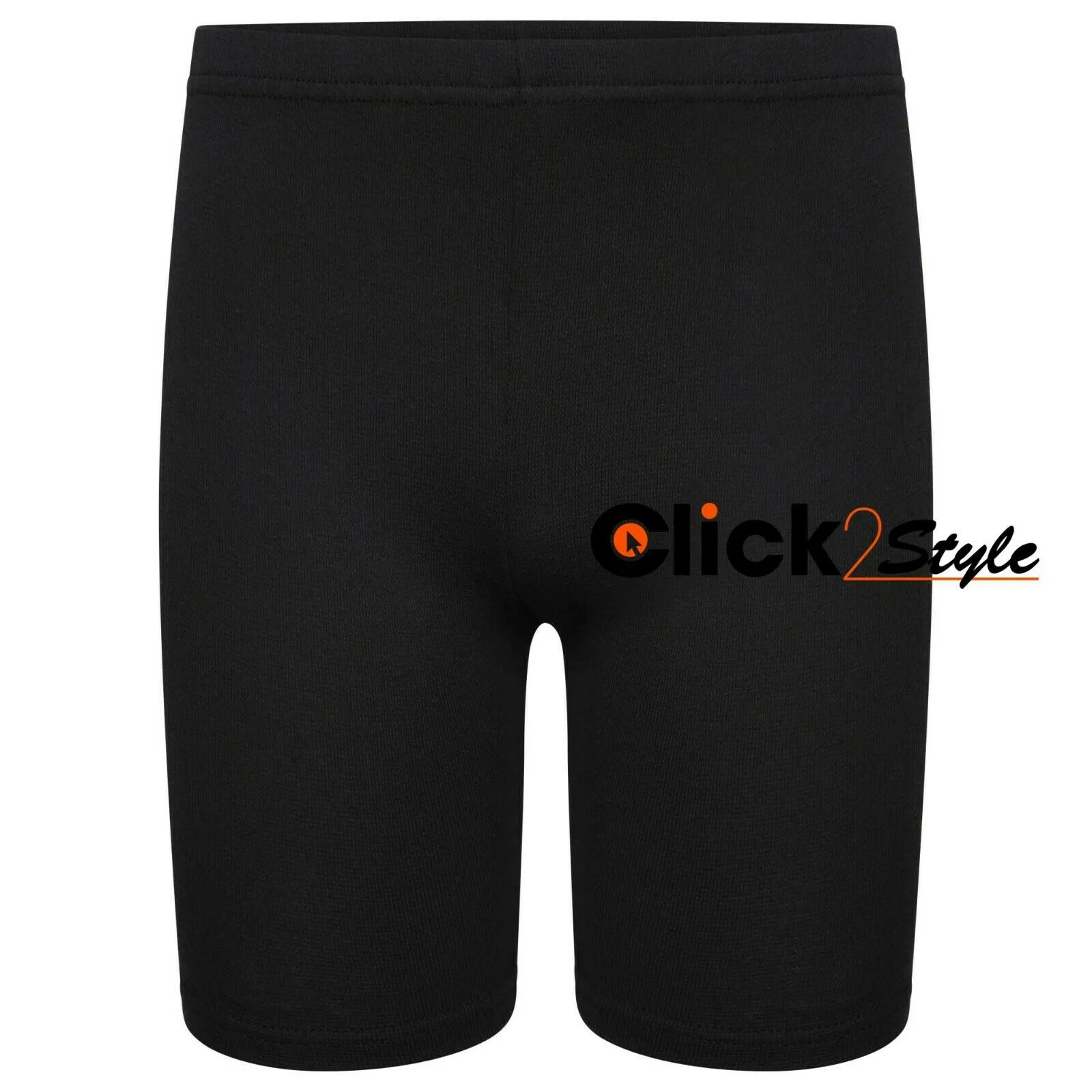 Girls Kids Stretch Cycling Cotton PE School Uniform Dance Gym Swim Shorts -Black