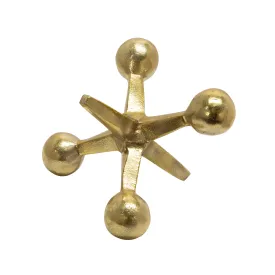 Gold Metal Jacks Decor, 5"
