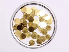 Golden Opaque Circular Plastic Sequins