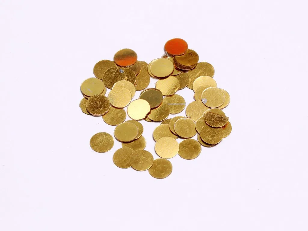 Golden Opaque Circular Plastic Sequins