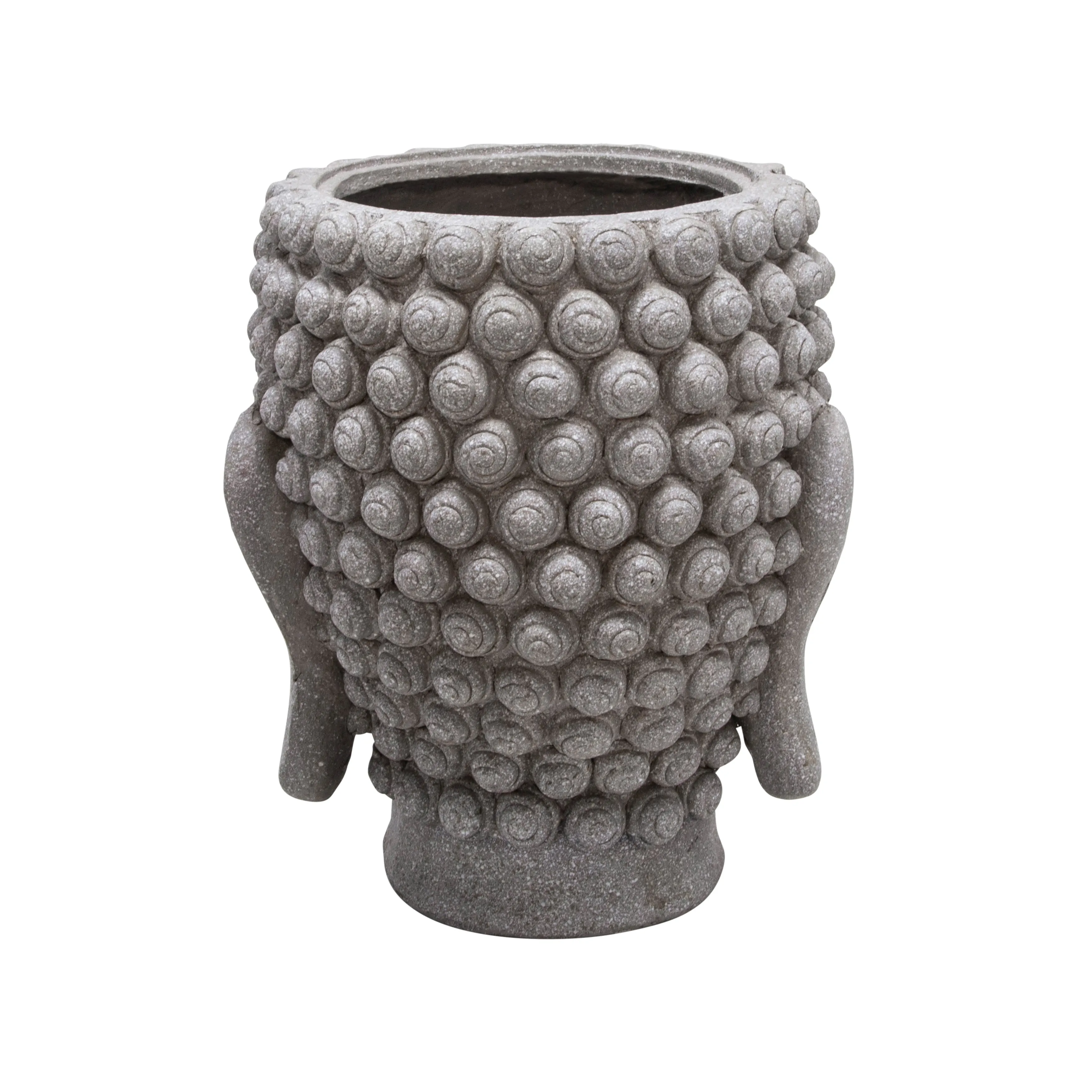 Gray Buddha Head Planter