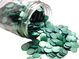 Green Circular 2 Hole Plastic Sequins(Wholesale)
