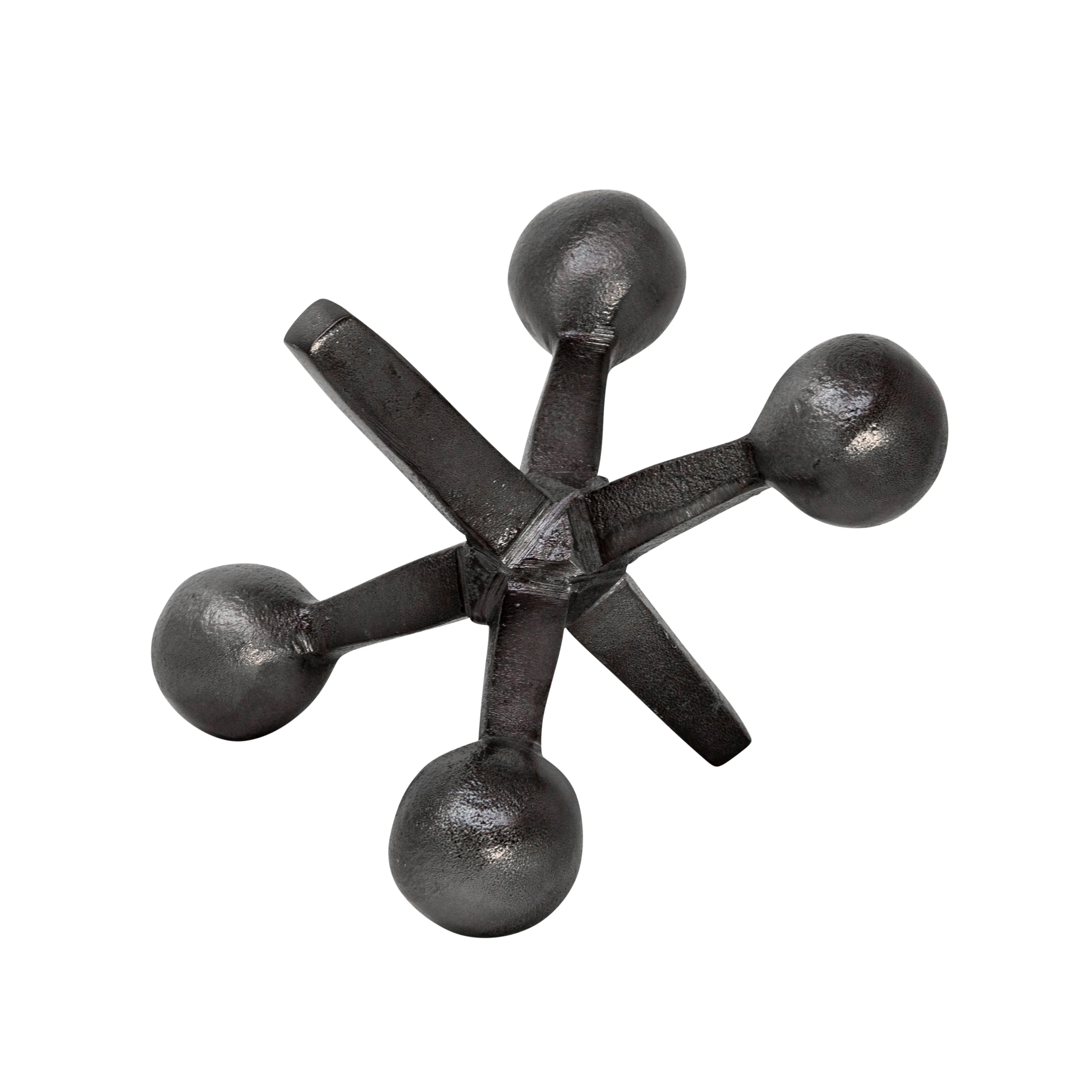 Gun Metal Jacks Decor, 5"