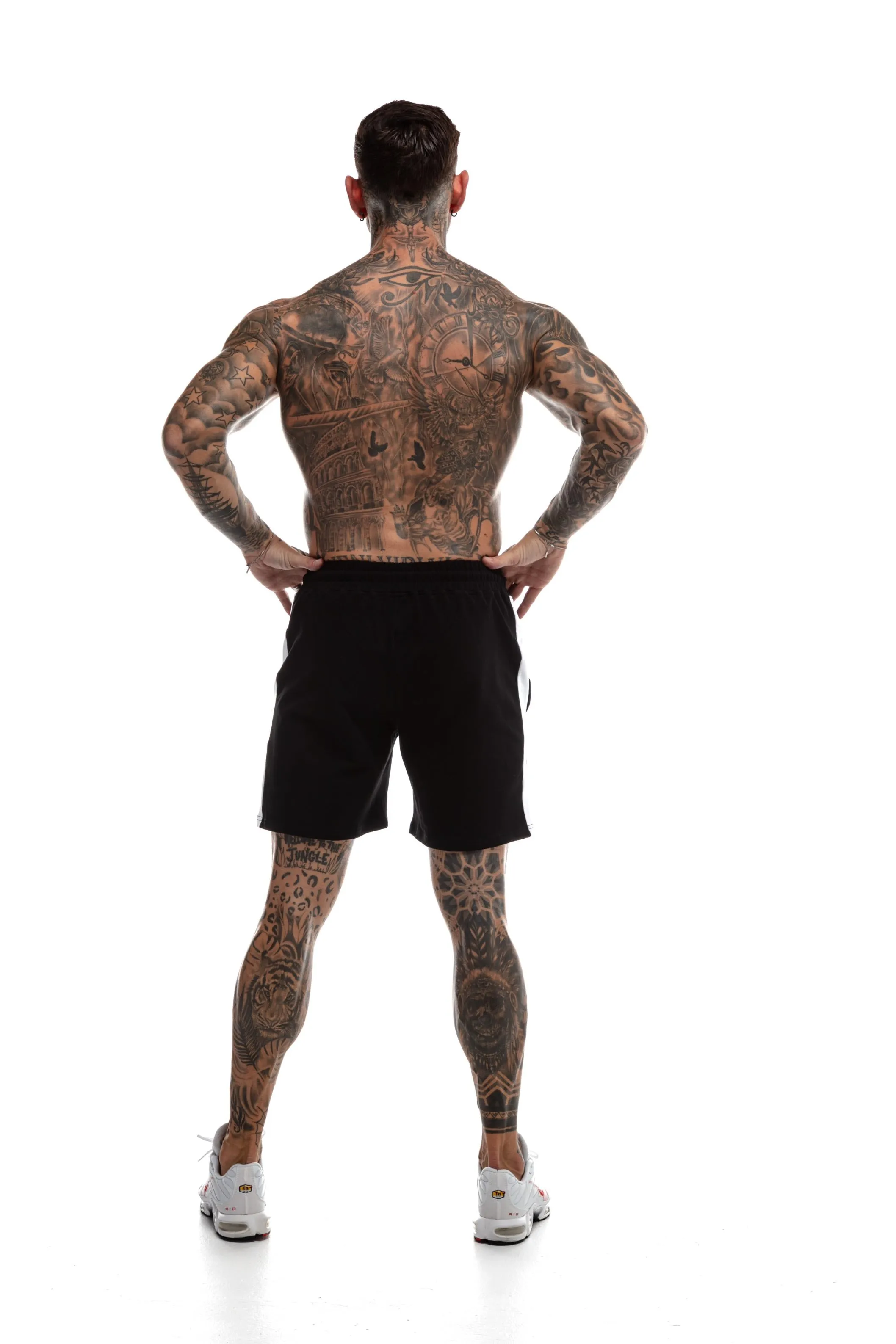 GymFreak Mens Icon Range Shorts - Black - 7 inch