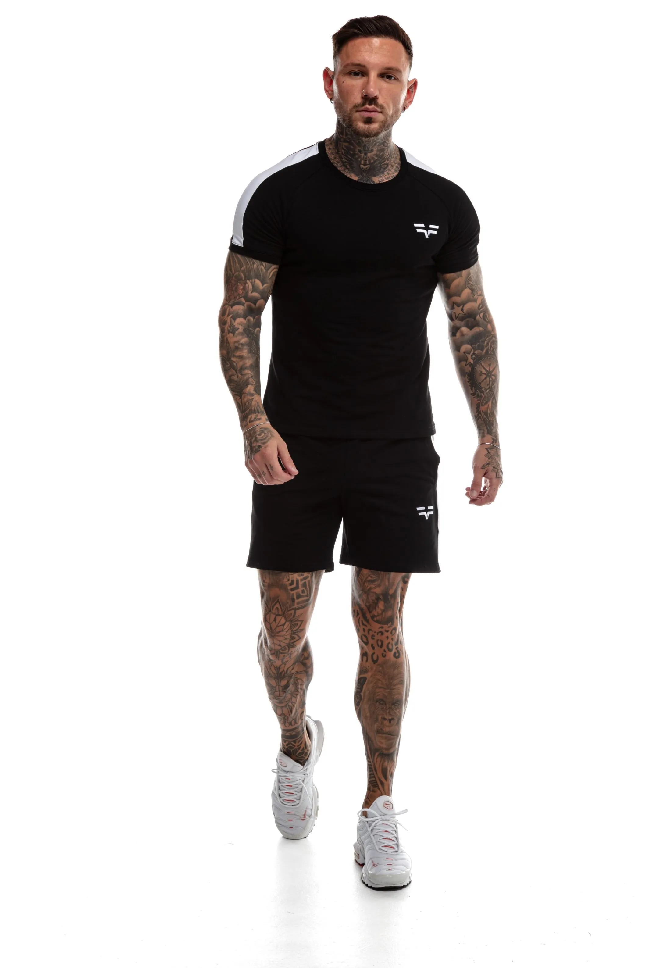 GymFreak Mens Icon Range Shorts - Black - 7 inch