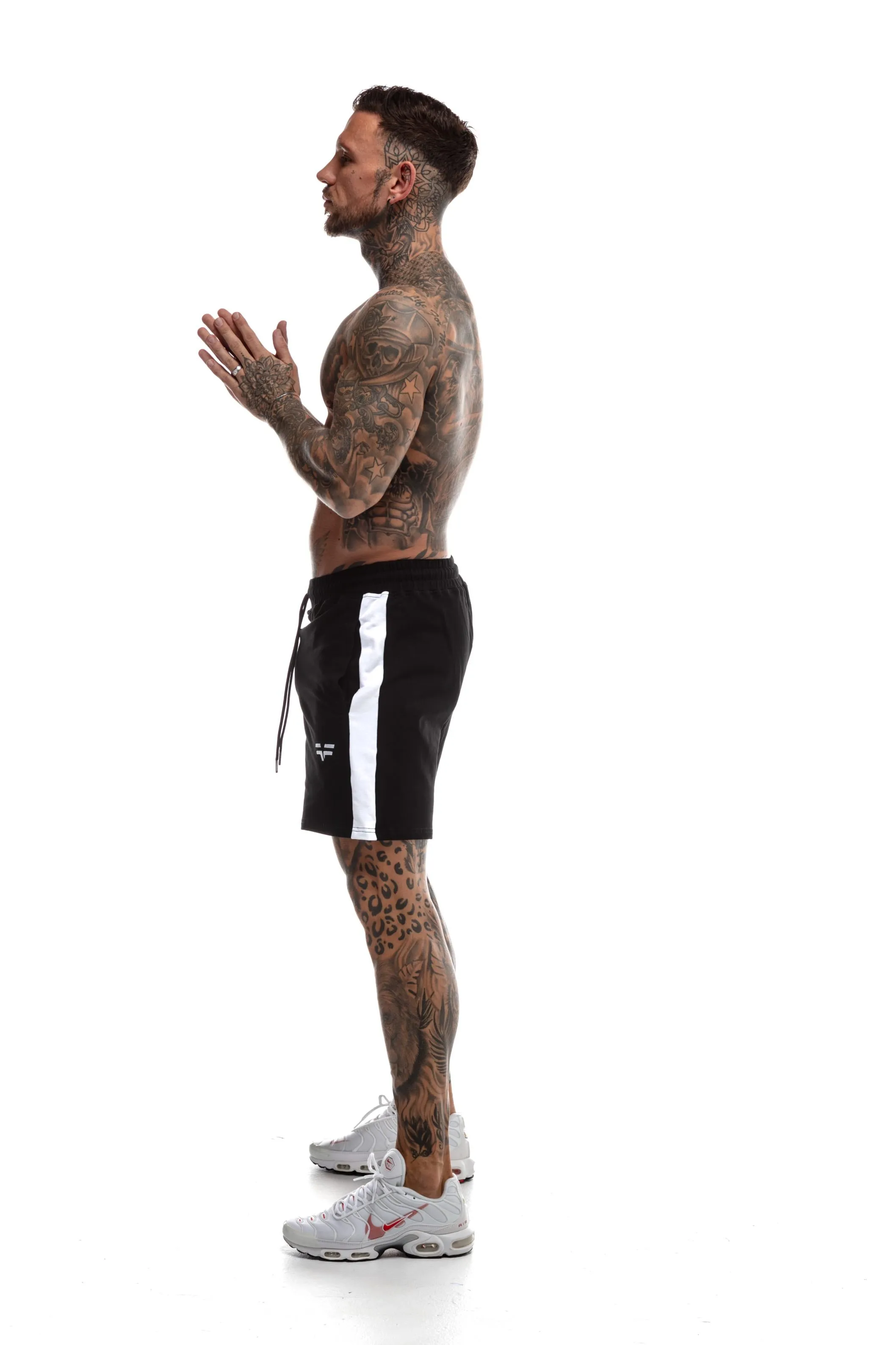 GymFreak Mens Icon Range Shorts - Black - 7 inch