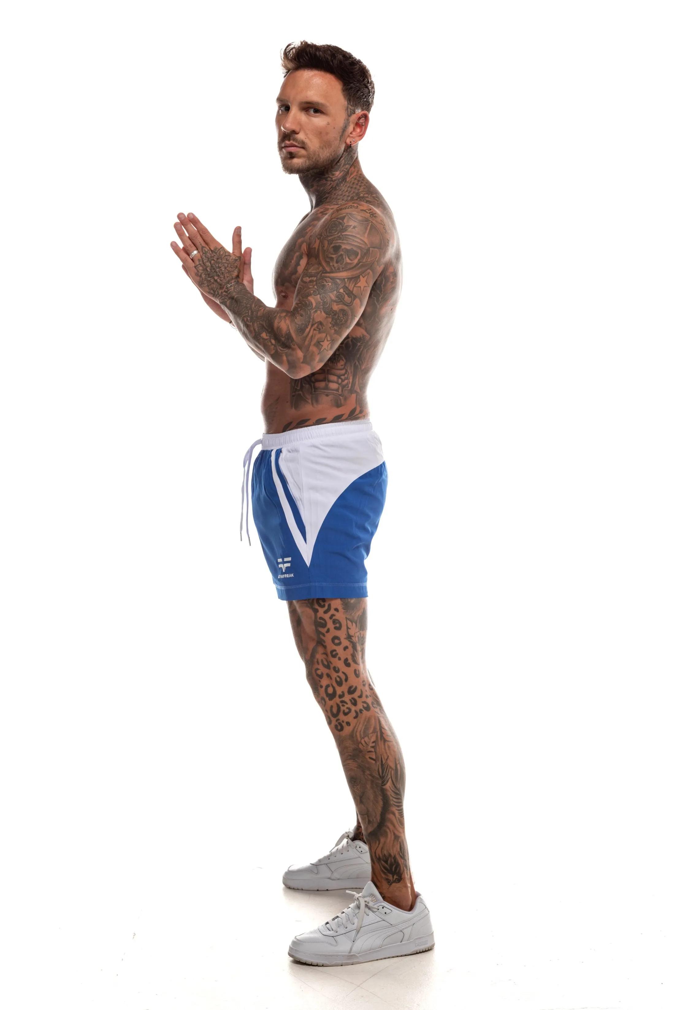 GymFreak Mens Pro Shorts - Blue - 3.5 inch