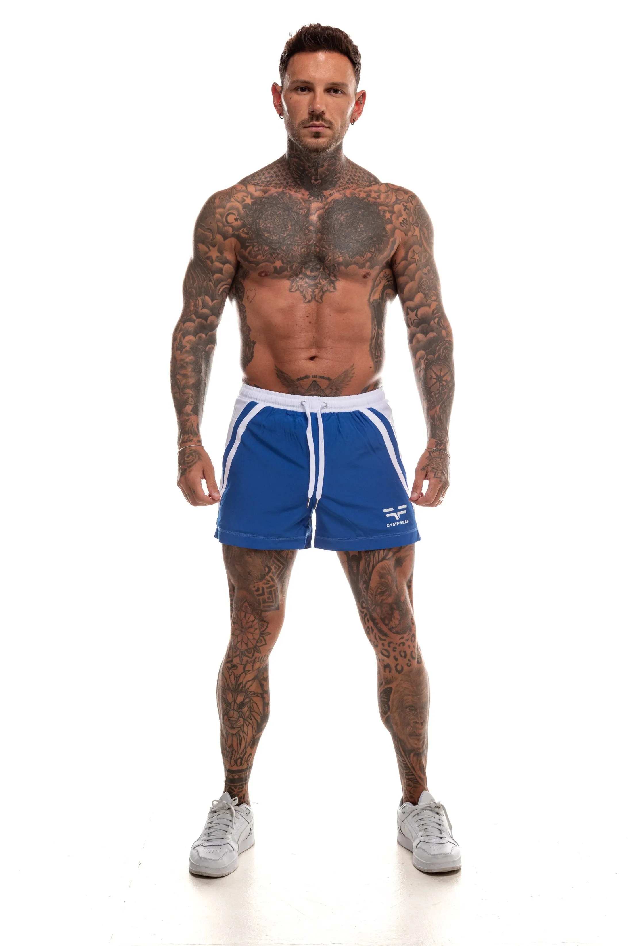 GymFreak Mens Pro Shorts - Blue - 3.5 inch