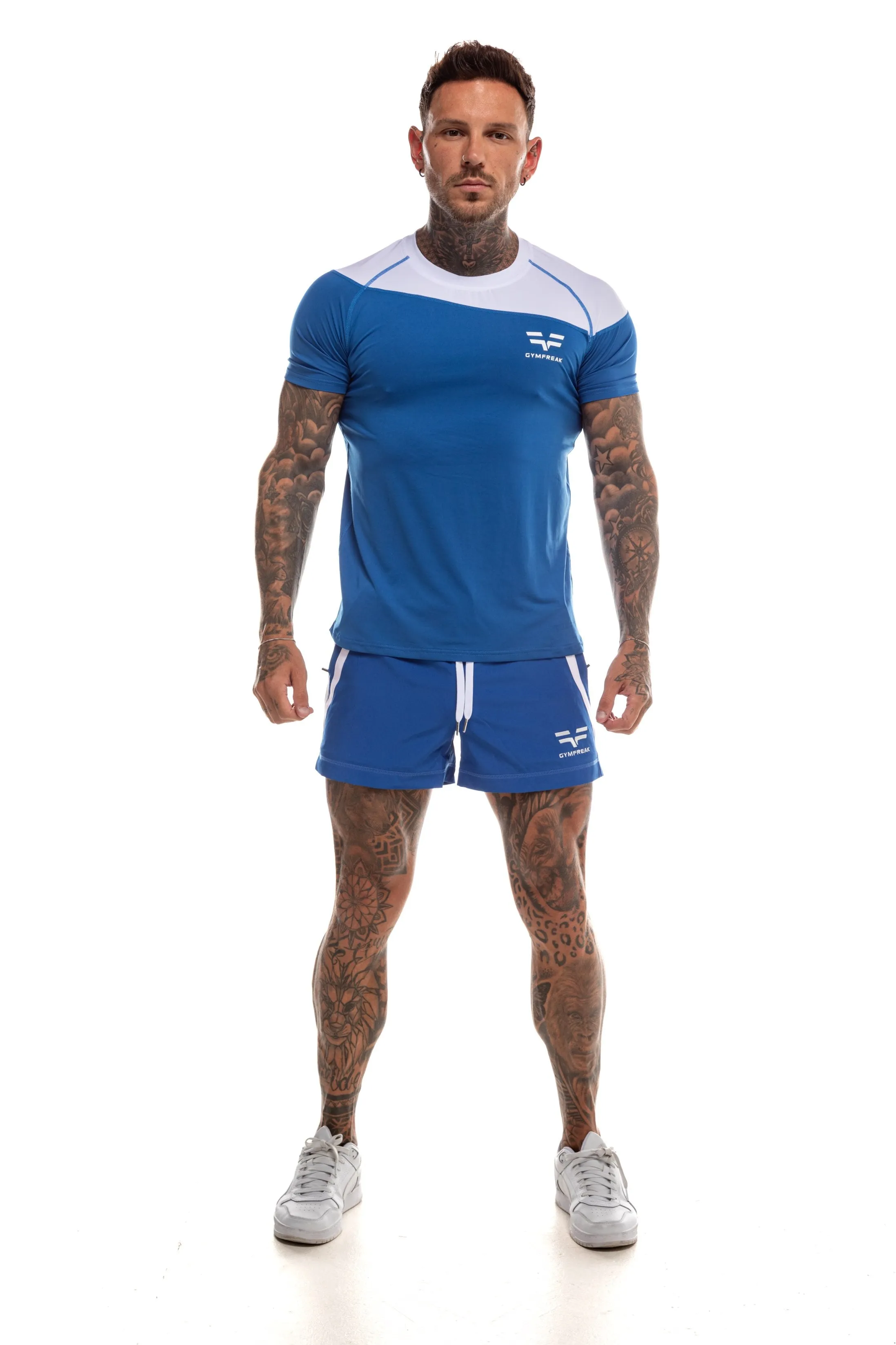 GymFreak Mens Pro Shorts - Blue - 3.5 inch