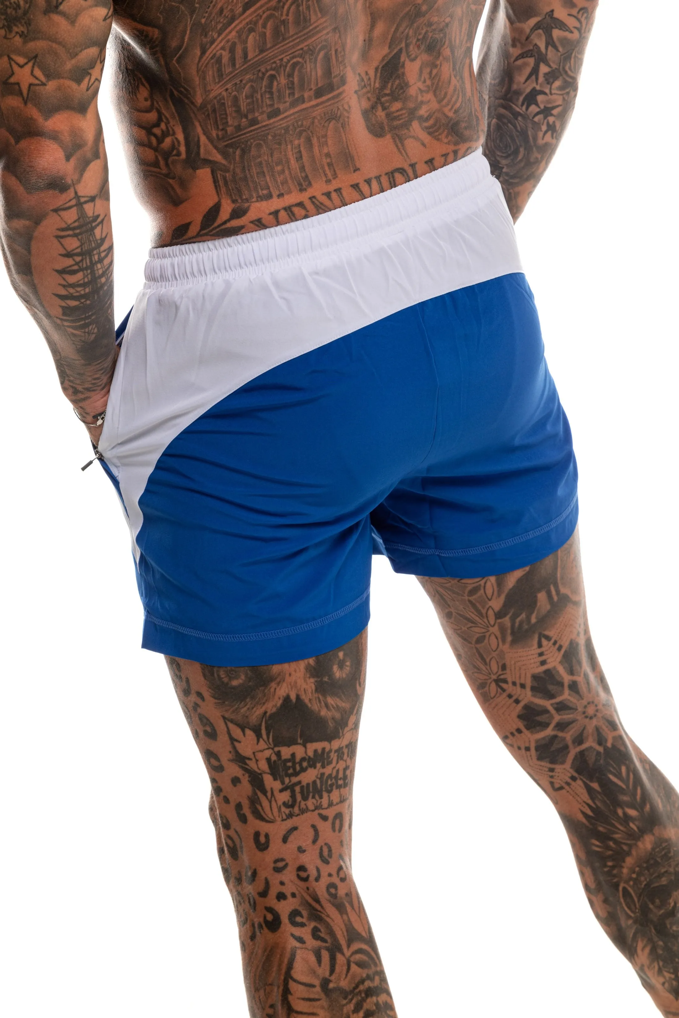 GymFreak Mens Pro Shorts - Blue - 3.5 inch