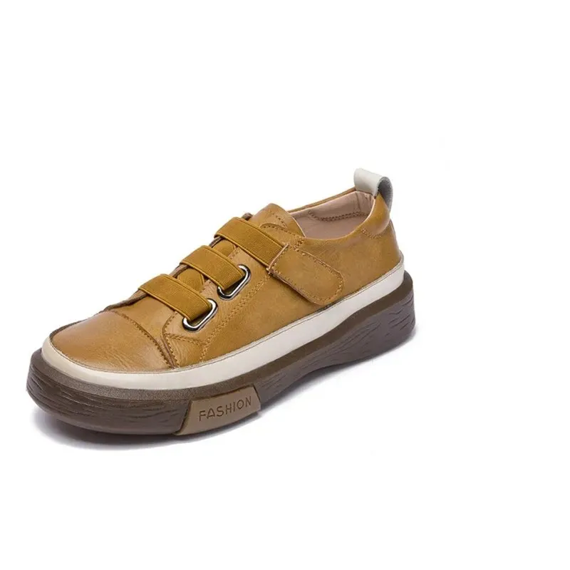 Hook and Loop Sneakers for Women - EasyFit Genuine Leather