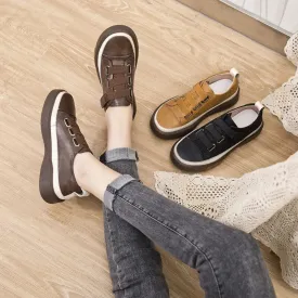 Hook and Loop Sneakers for Women - EasyFit Genuine Leather