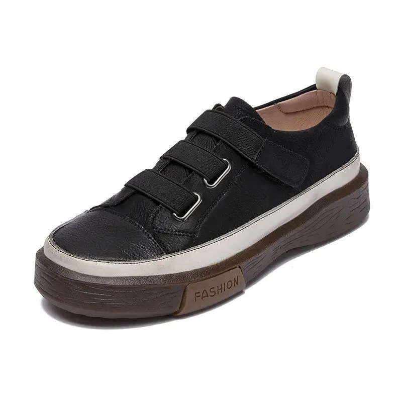 Hook and Loop Sneakers for Women - EasyFit Genuine Leather