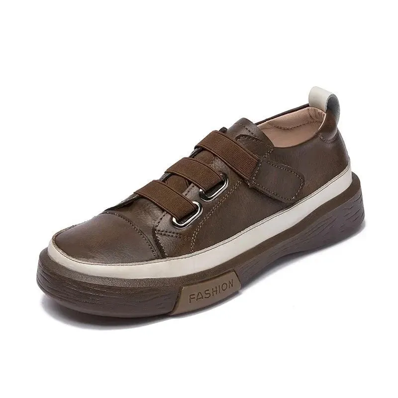 Hook and Loop Sneakers for Women - EasyFit Genuine Leather