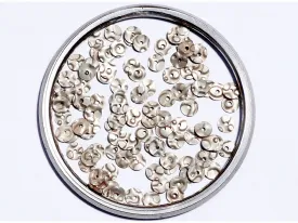 Light Silver Centre Hole Designer Circular Plastic Sequins- 7 mm(Wholesale)