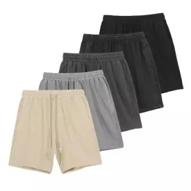 Men's Solid Gym Striped Shorts With Pockets