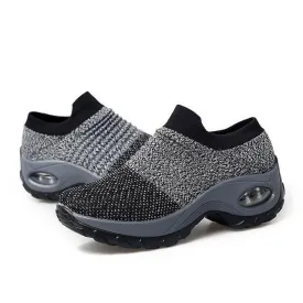 Mesh slip on sneakers for women comfort shoes for walking air cushion