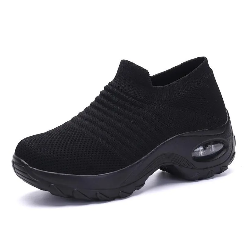Mesh slip on sneakers for women comfort shoes for walking air cushion