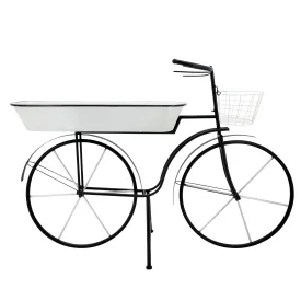 Metal 30"H Bike Planter, White Kd