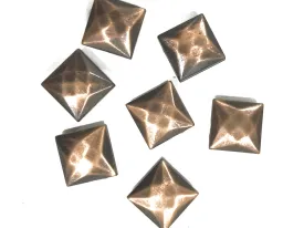 Metallic Copper Square Plastic Beads