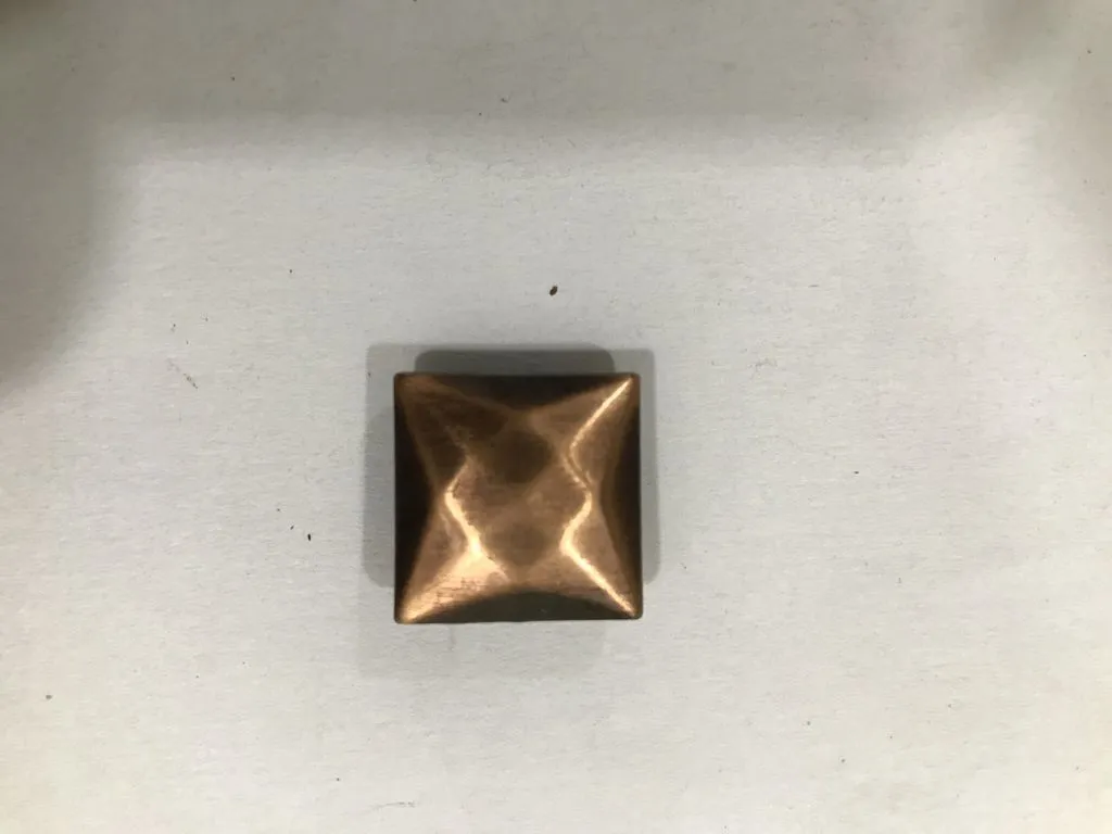 Metallic Copper Square Plastic Beads