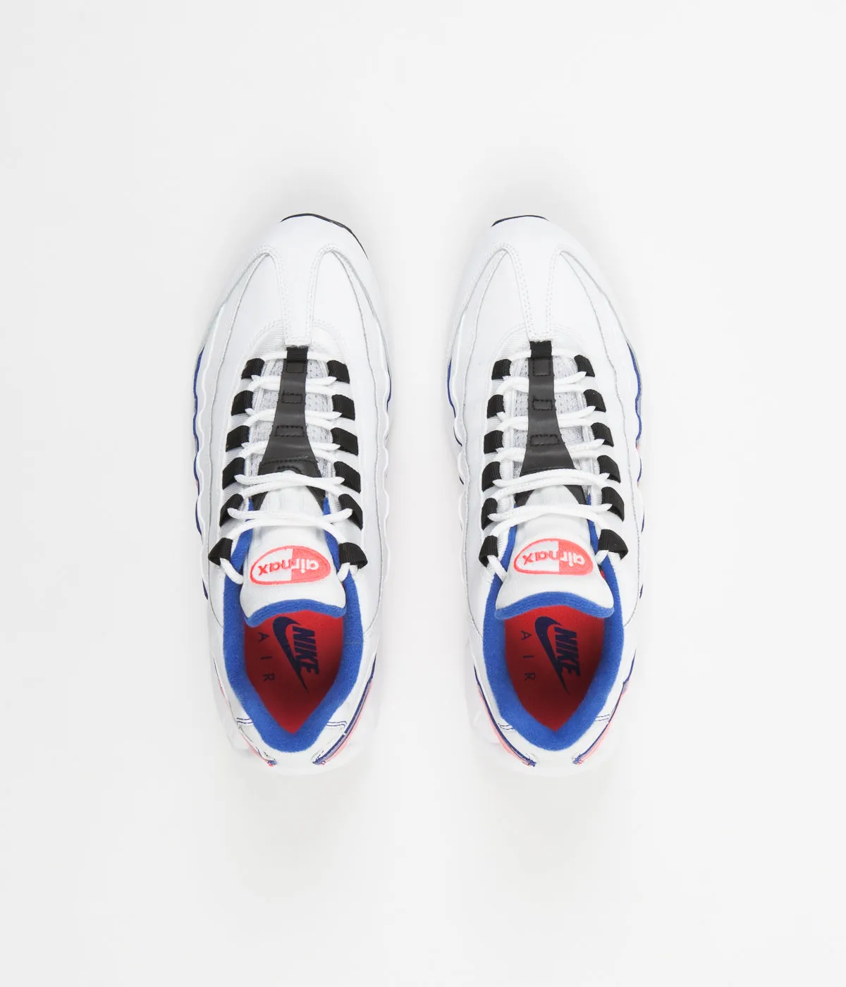 Nike Air Max 95 Essential Shoes - White / Black - Solar Red - Ultramarine