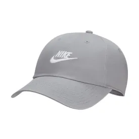 Nike Club Unstructured Futura Wash Cap Particle Grey - White