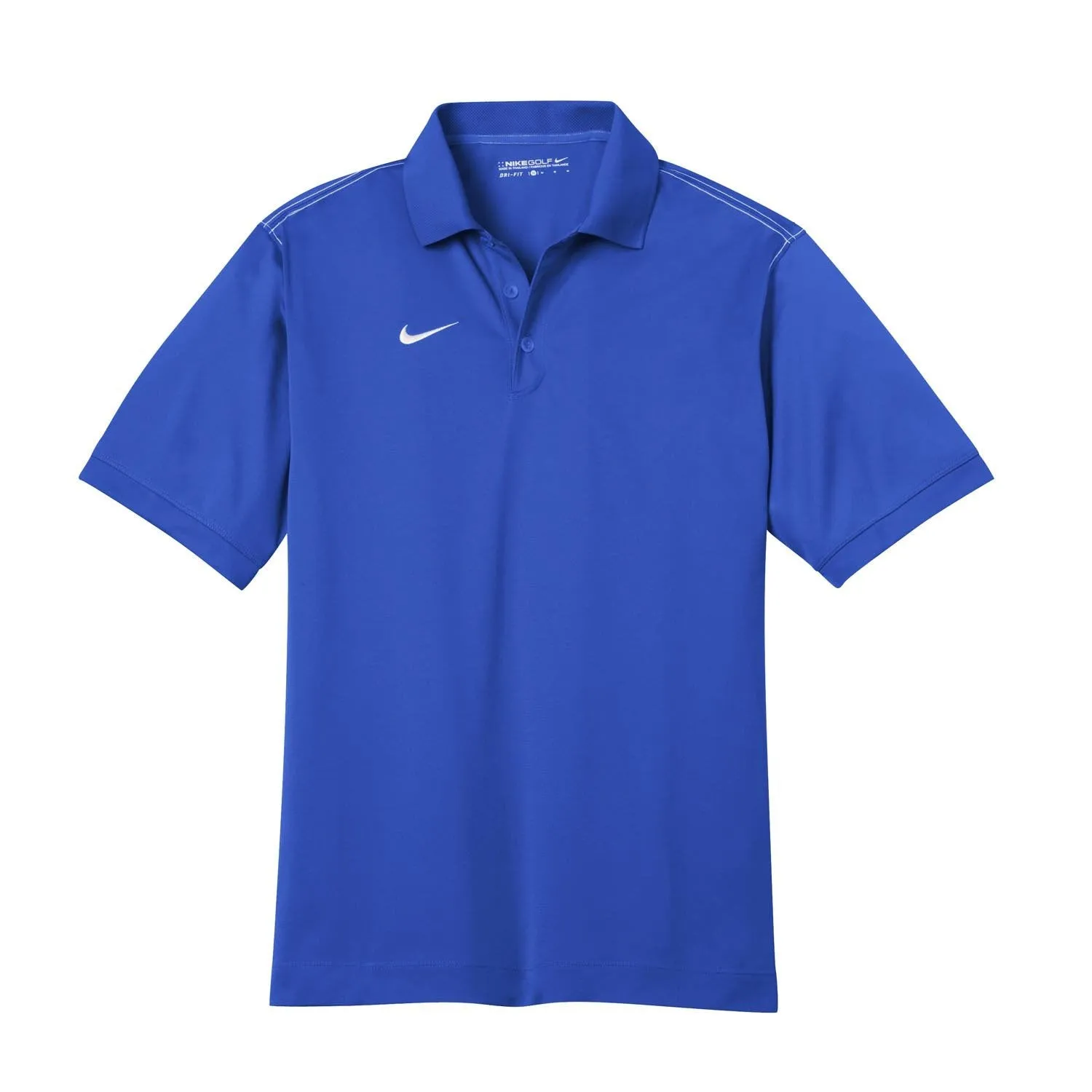 Nike Men's Blue Sapphire Dri-FIT Short Sleeve Sport Swoosh Pique Polo